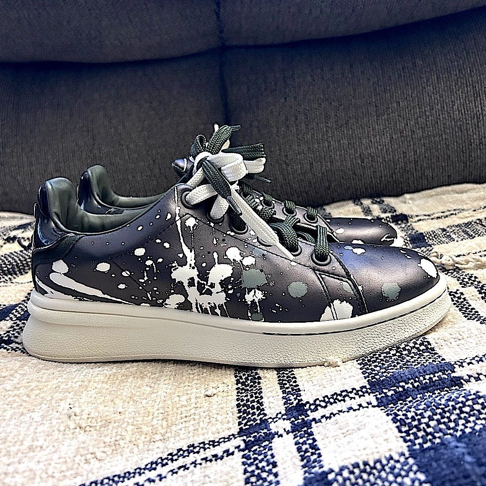 The Paint Splatter Tennis Sneakers in Black by Marc Jacobs - Excellent Condition - Picture 5 of 16